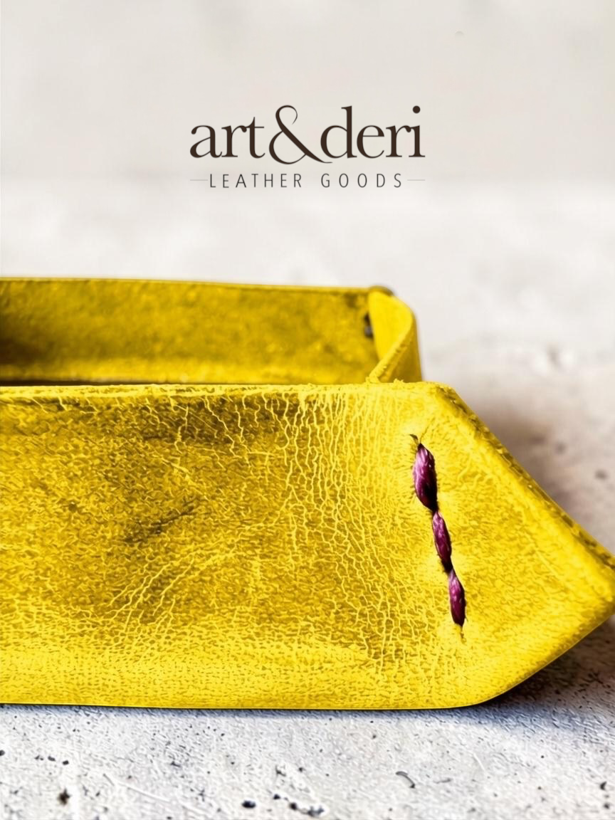 Deri Takı Tepsisi | El Yapımı Hakiki Deri | art&deri