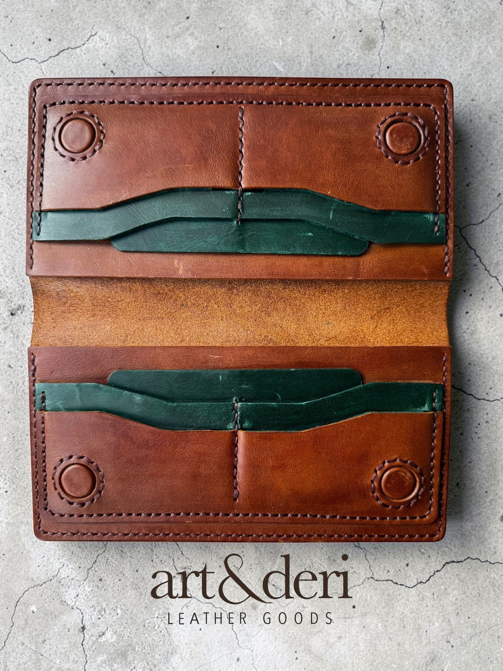 Uzun cüzdan Rota | el yapımı deri | art&deri