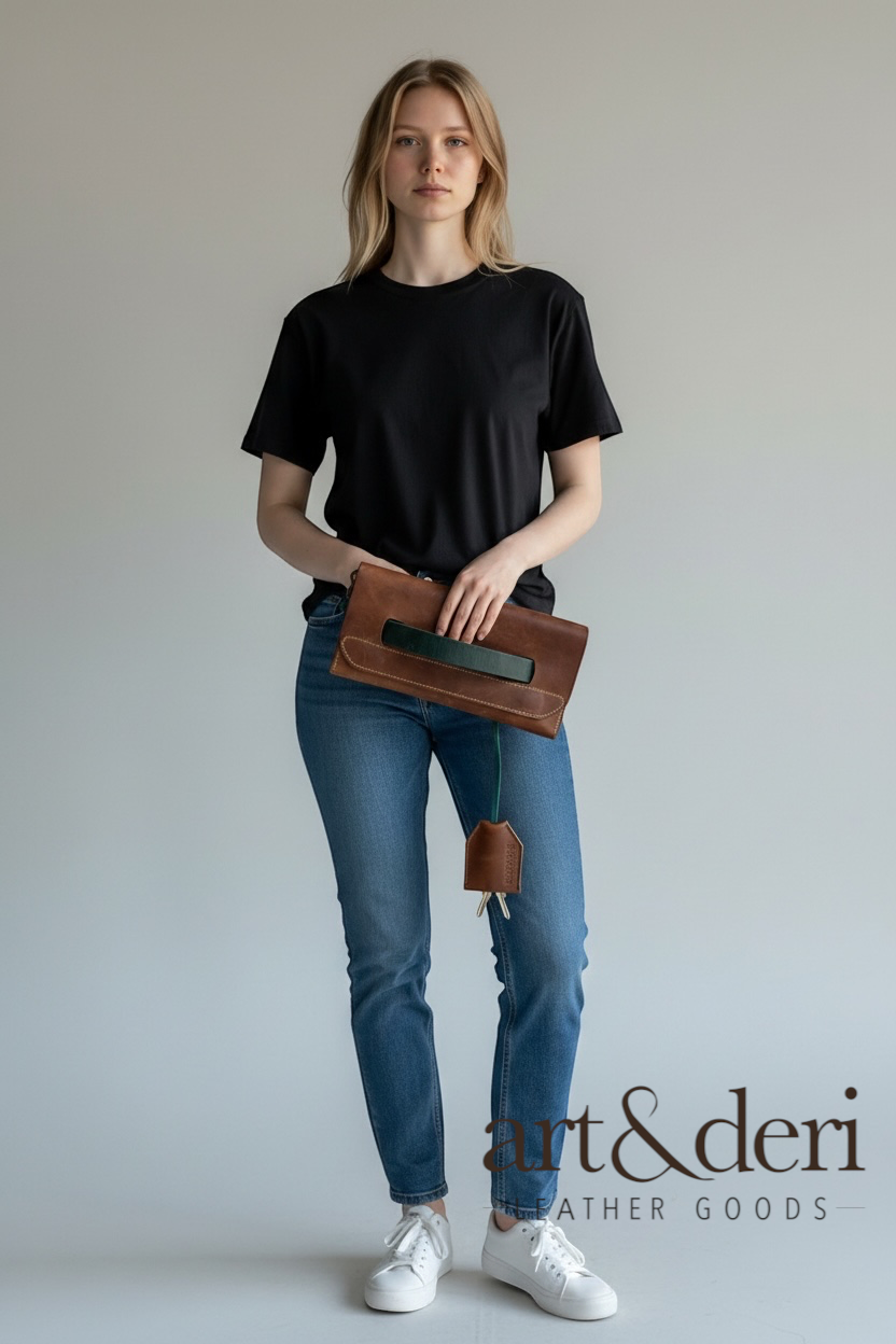 Clutch Tasche Rota | Echtes Leder | art&deri