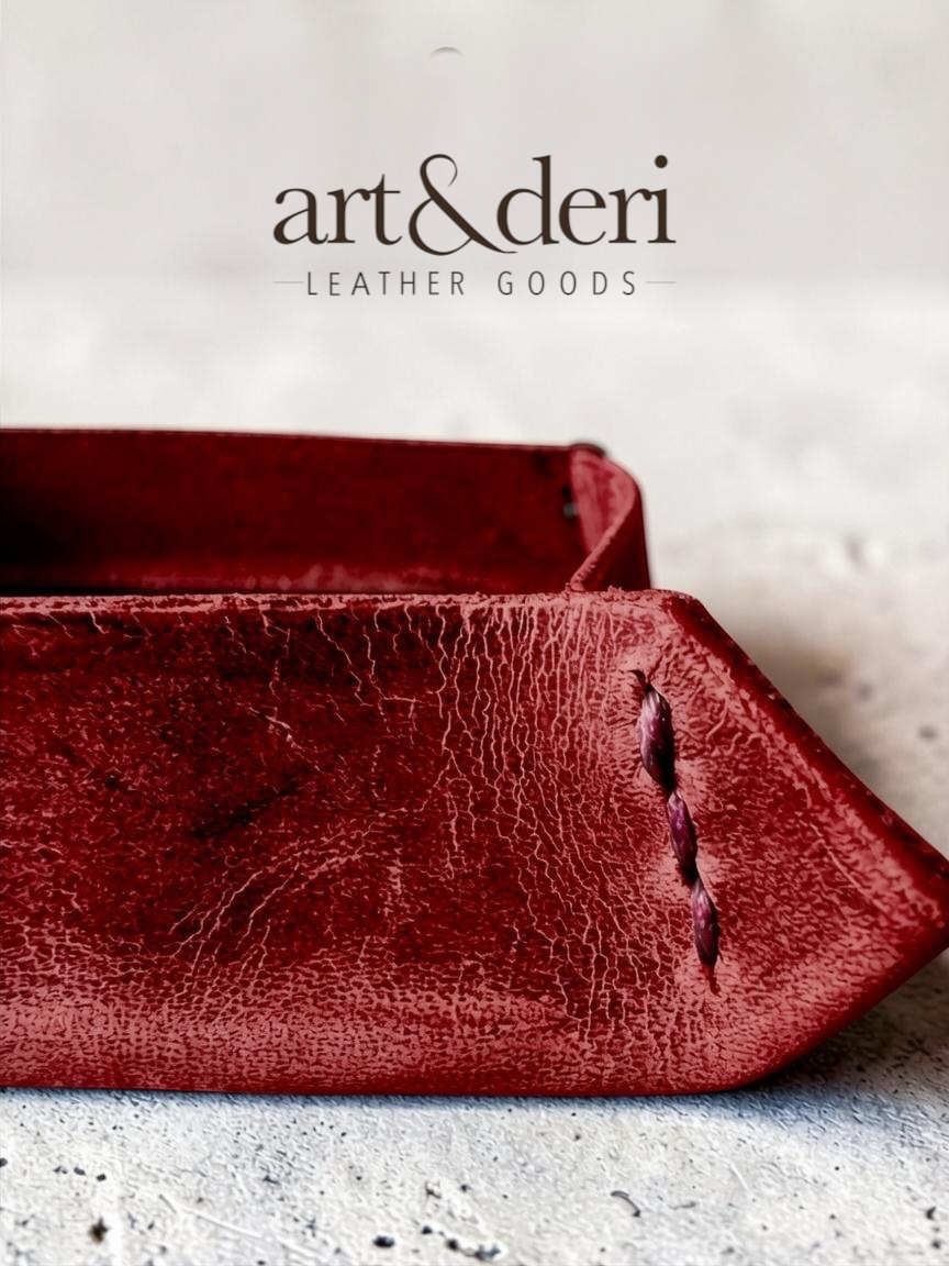 Deri Takı Tepsisi | El Yapımı Hakiki Deri | art&deri
