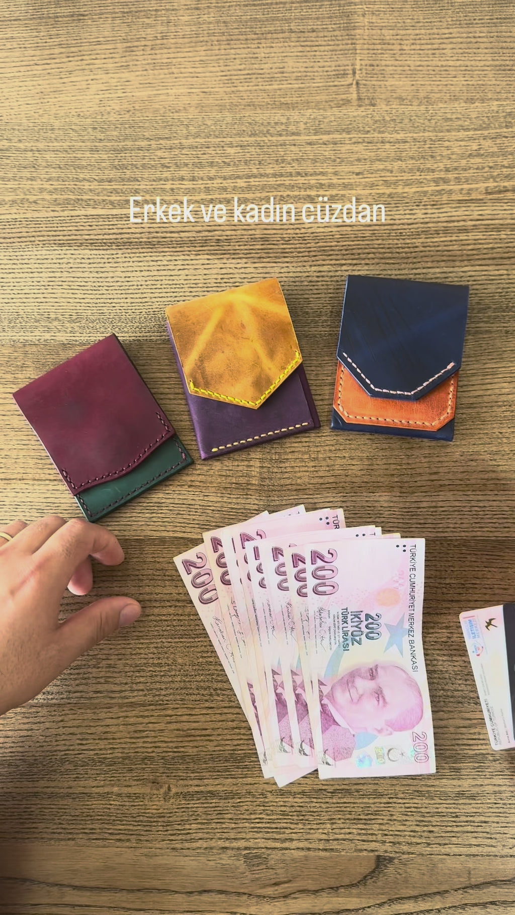 C Cüzdan | Minimalist Hakiki Deri Cüzdan | art&deri